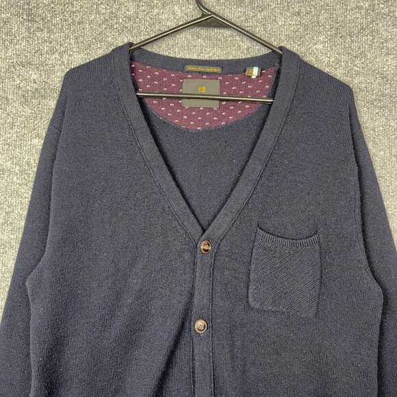 Scotch Soda Sweater Mens Large Cardigan Wool Pocket‎ Lambwool - Picture 3 of 7